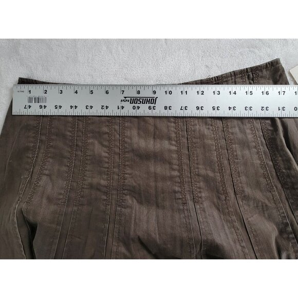 CAbi Womens Palapa Driftwood Skirt Size 12 Brown A-Line Flared Hem New #956 - Picture 8 of 10